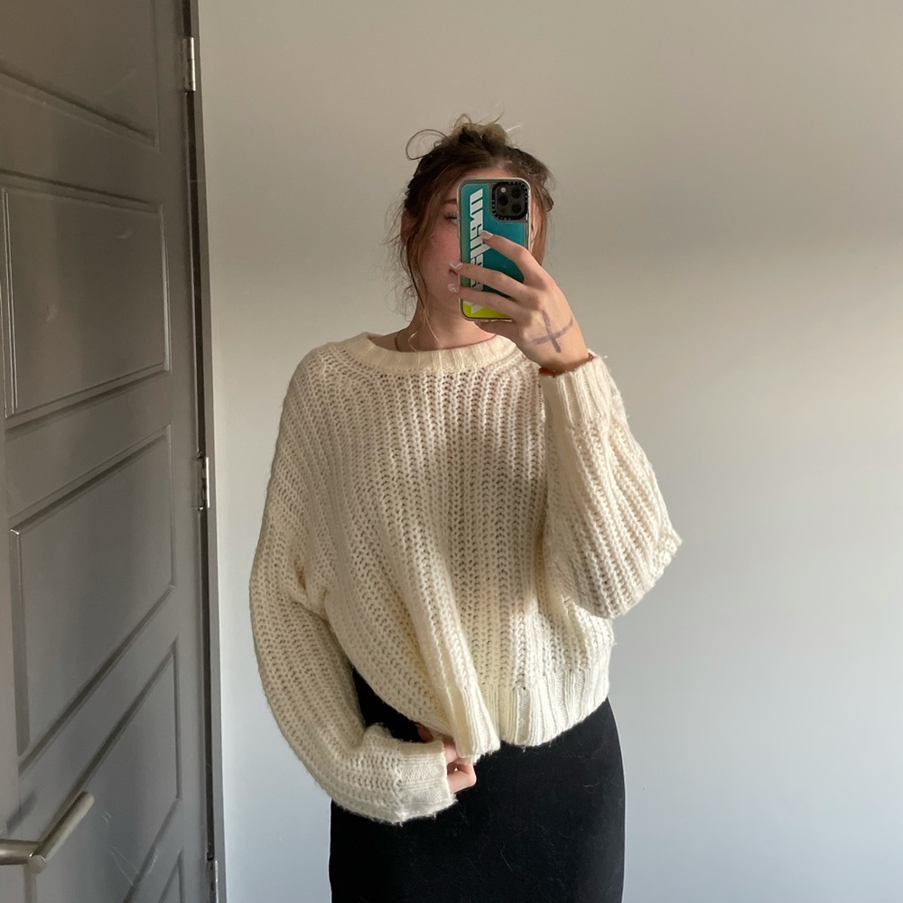 Cream pullover sweater